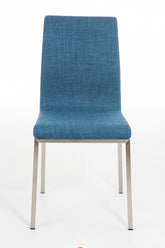 TPFLiving Esszimmerstuhl Colle Stoff Gestell Edelstahl gebürstet